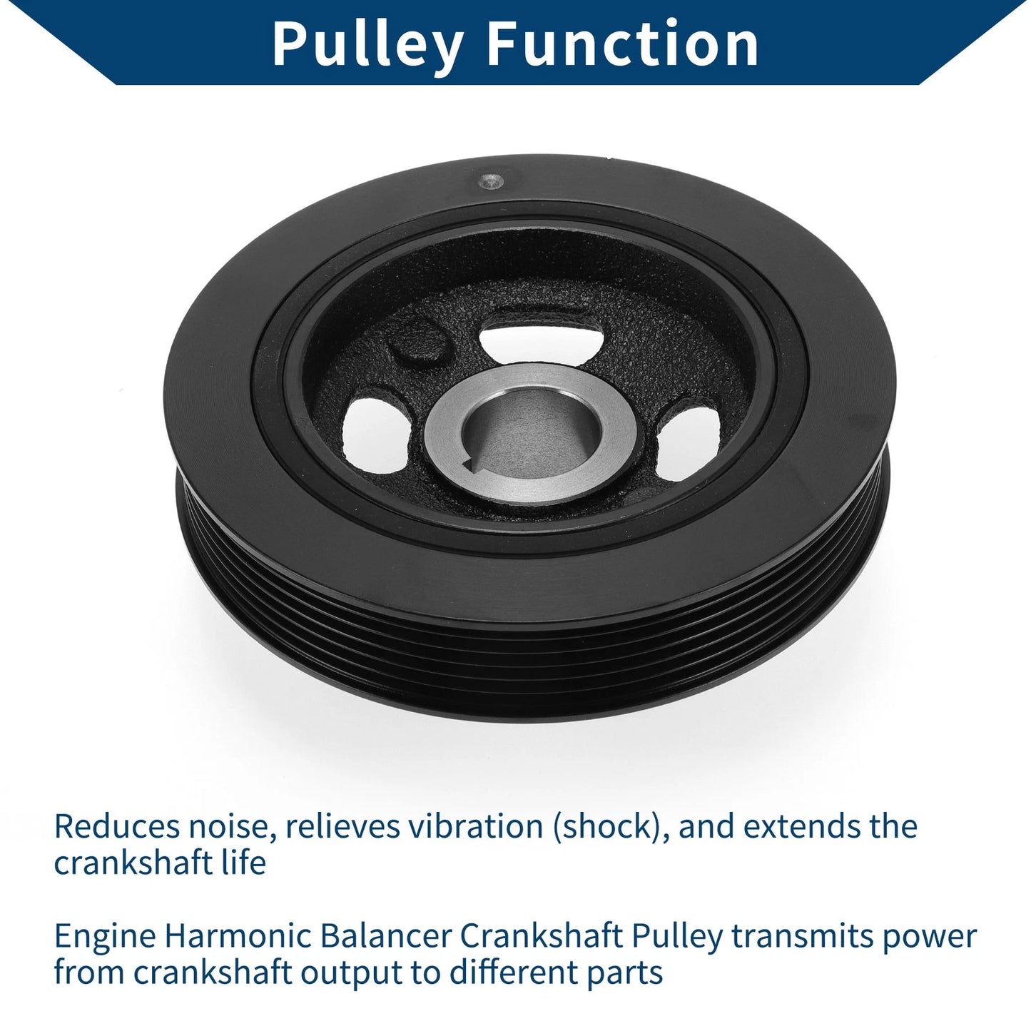Harmonic Balancer Crank Pulley for Dodge Journey 2009-2023 6 Groove