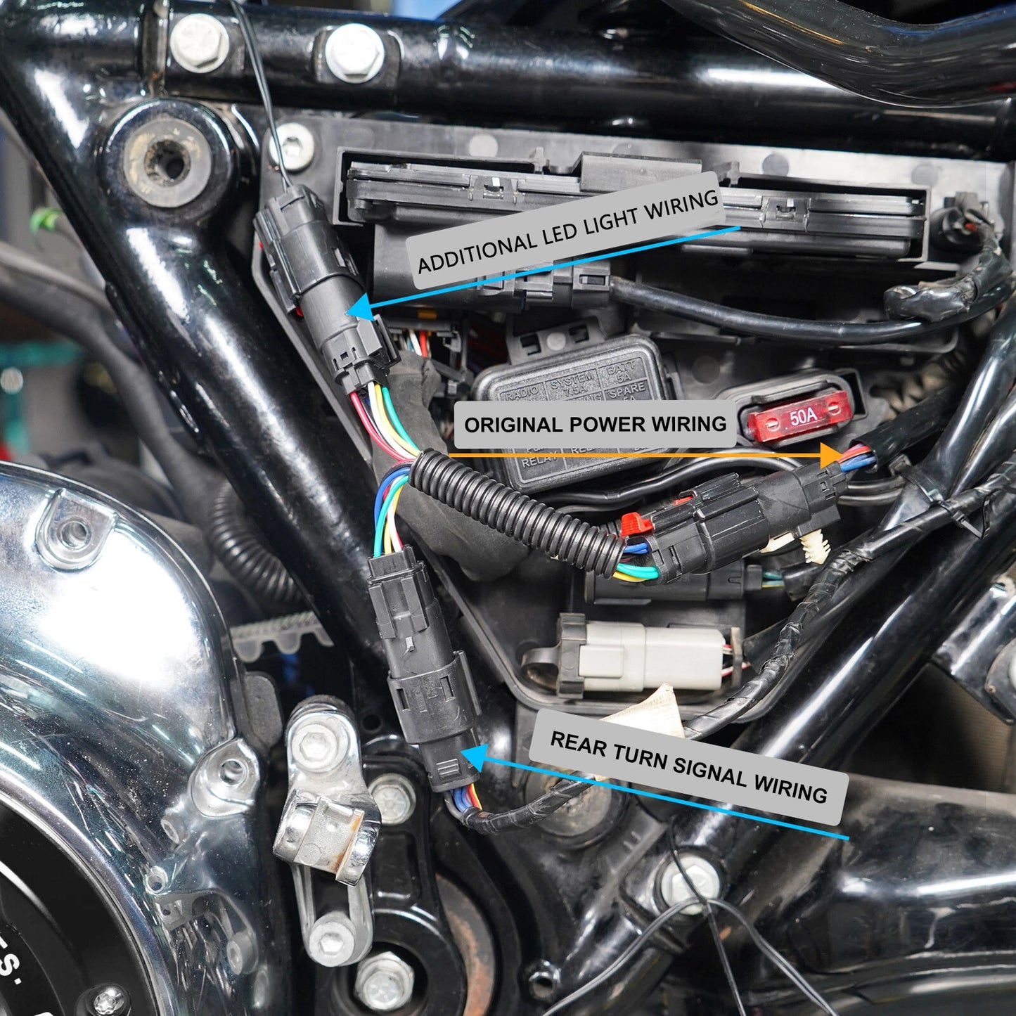 Y-Light Harness for Harley Road Glide, Road King, Street Glide (2015-2023)