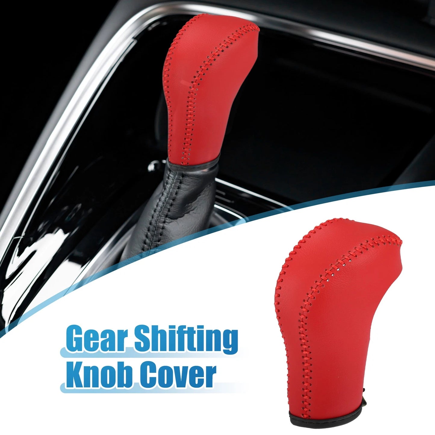 Gear Shifting Knob Cover Transmission Lever Trim for Porsche Cayenne Red