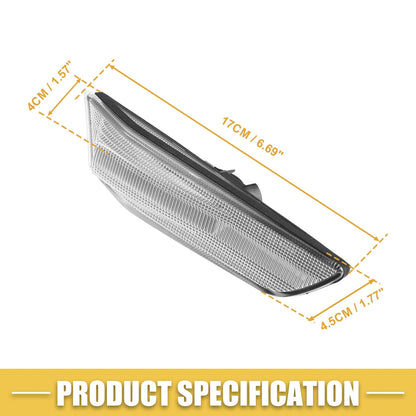 1 Pair Front LED Side Marker Light for Infiniti Amber Light Clear
