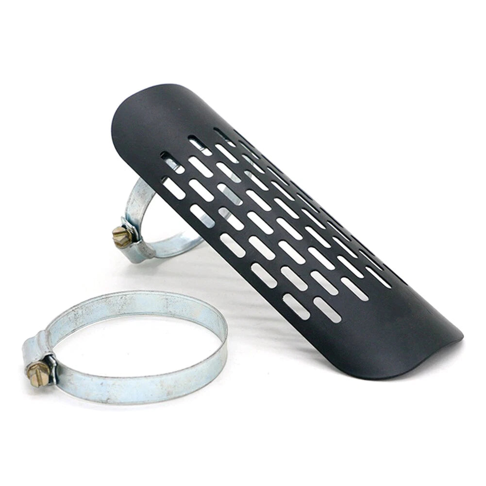 Black Motorcycle Exhaust Muffler Pipe Heat Shield Cover for Universal Models
