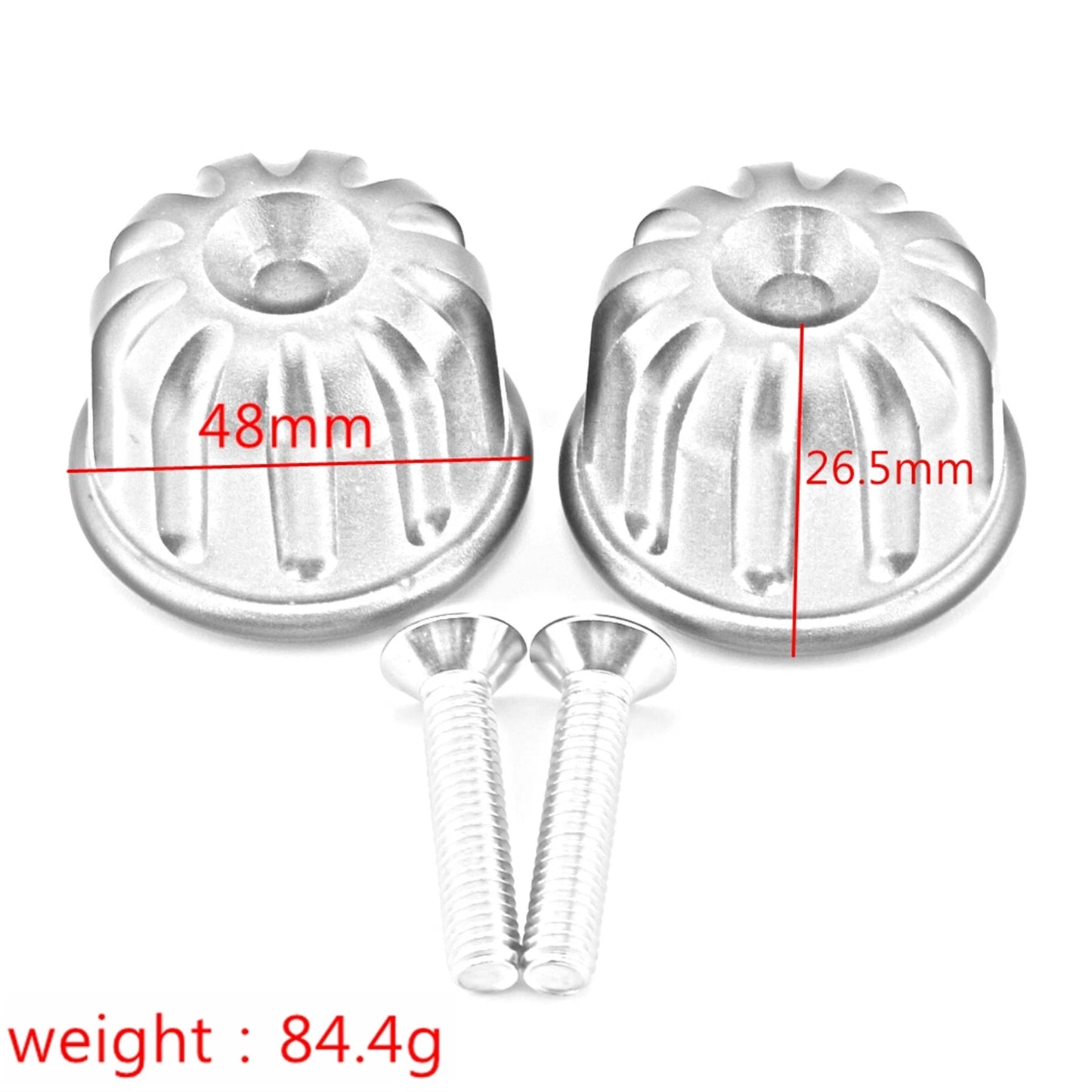 2 x Handlebar End Plug Caps for Triumph Speed Twin (2016-2022) Black/White