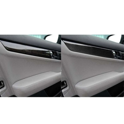 Carbon Fiber Interior Door Panel Cover Trim For Mercedes Benz C-Class W204 08-12
