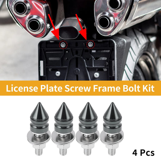 License Plate Screws Cover / 45mm / Titanium Tone 4 Pcs for Motorcycle