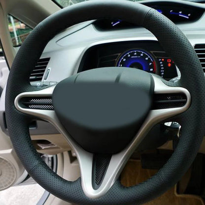Microfiber Leather Steering Wheel Cover for Honda Civic (2006-2011)