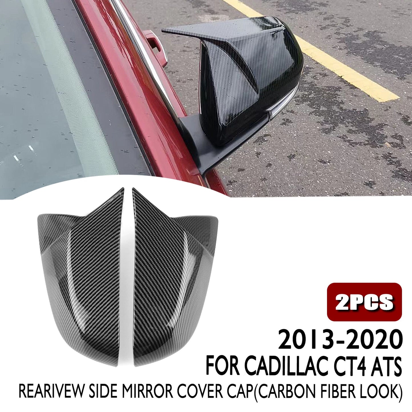 Rear View Side Mirror Cover for Cadillac CT4 ATS (2013-2024)