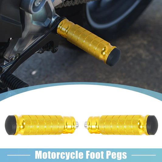 Pair / 6mm Aluminum Rearset Footpeg Gold Tone for Aolly Motorcycle