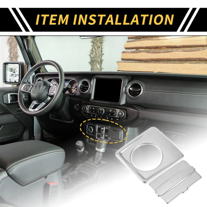 Cigarette Lighter USB Socket Panel Cover for Jeep Wrangler JL (2018-2023)