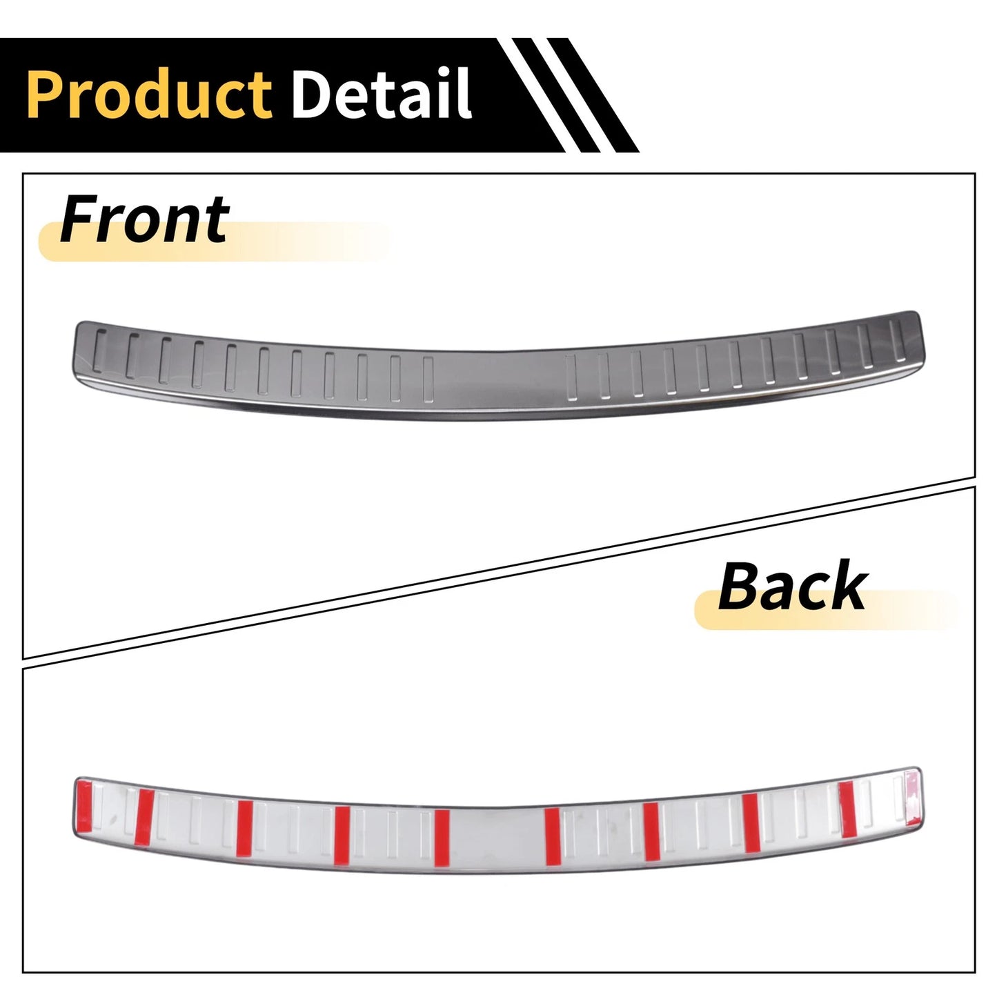 Rear Bumper Topper for BMW X3 (2015-2017) Silver Tone 1 Pcs
