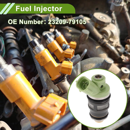 Fuel Injector 1 Pcs Green for Toyota Hiace Van RZH10 KLH1