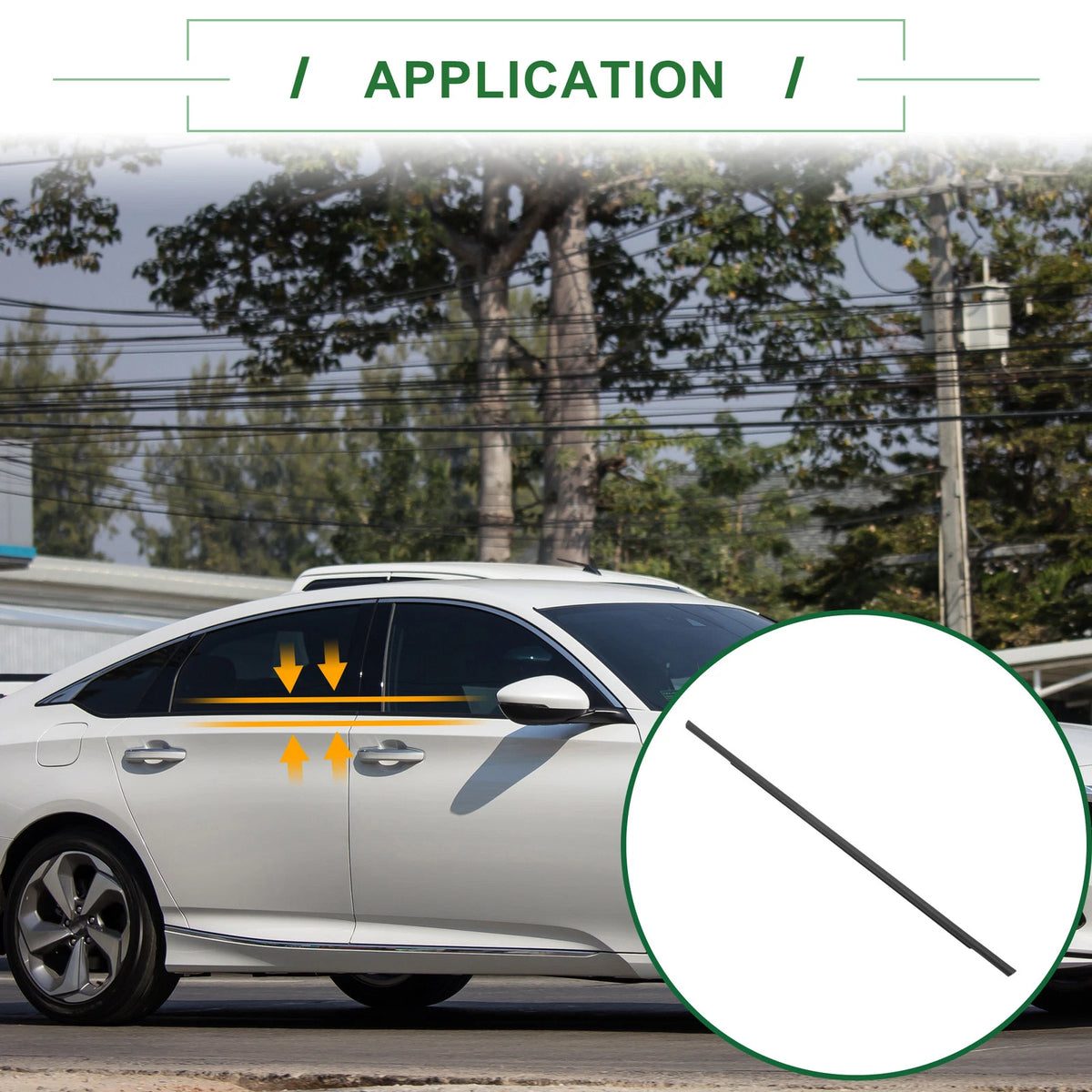 Rear Left Weatherstrip Window Seal for Honda Accord (2018-2021)