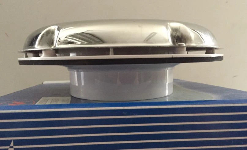 Solar Vent Exhaust & Intake for Caravan/Boat Stainless Low Profile