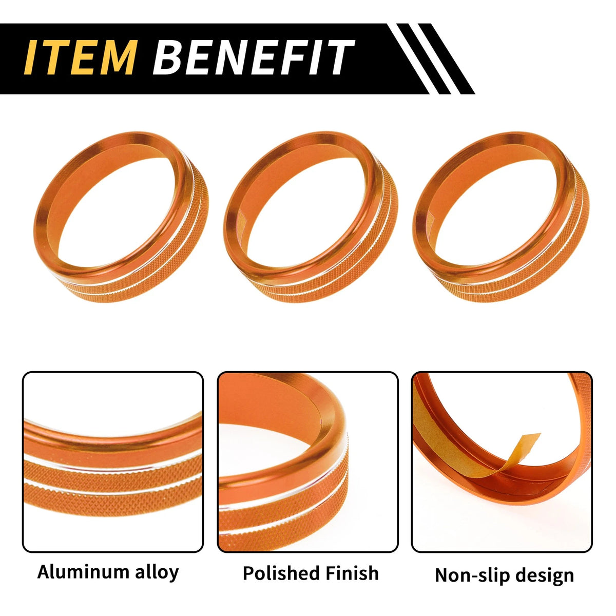 Air Conditioning Button Cover Trim for Ford F-150 XLT (2016-2019) Orange