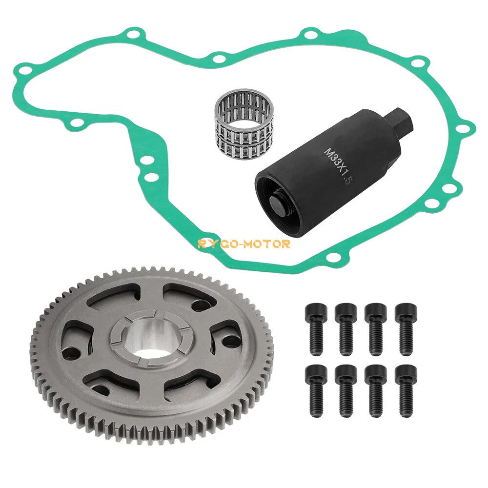 2 x Starter Clutch Idler Kit & Flywheel Puller for Polaris Predator/Outlaw 500