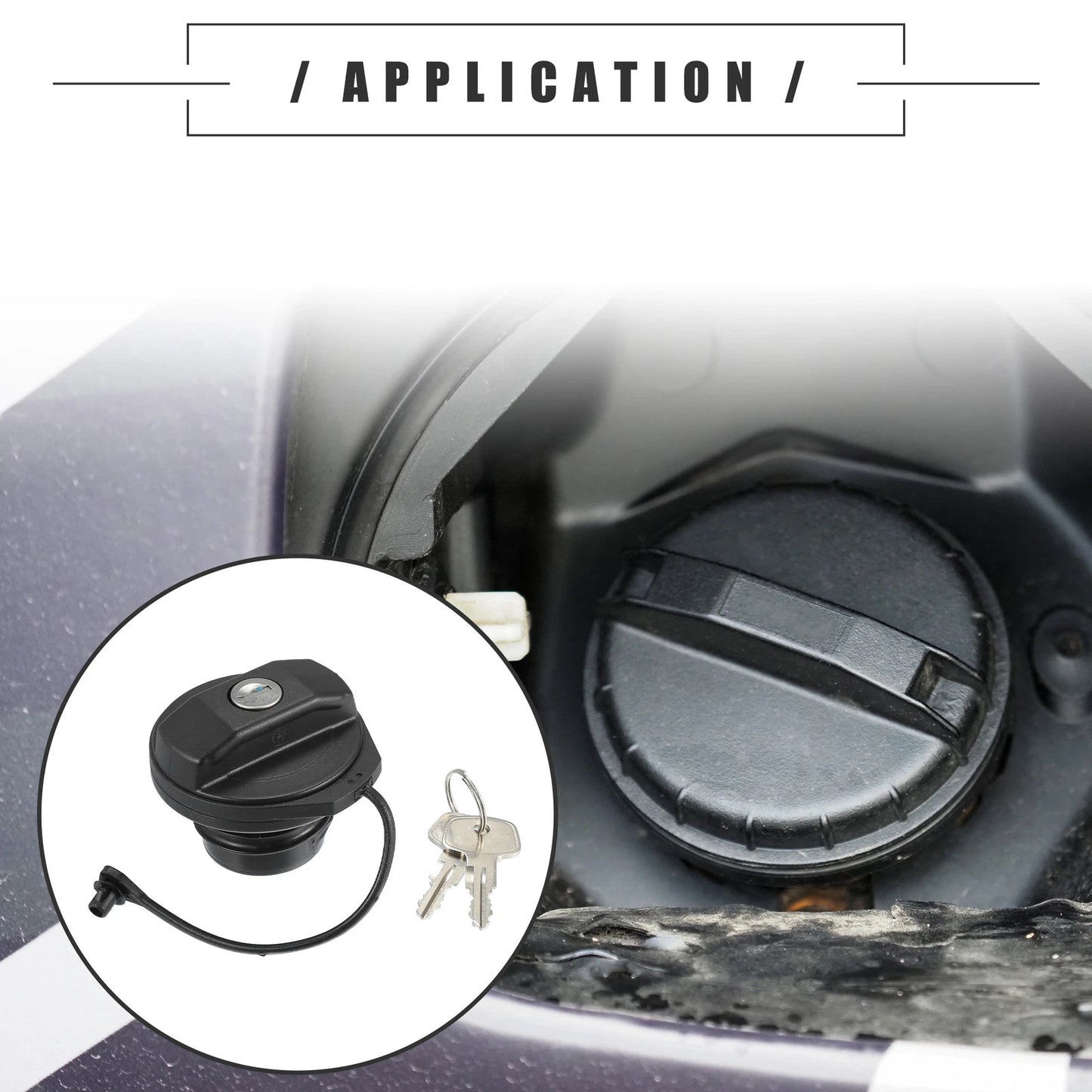 Fuel Tank Filler Cover w/ 2 Keys for Land Rover Defender (1999)
