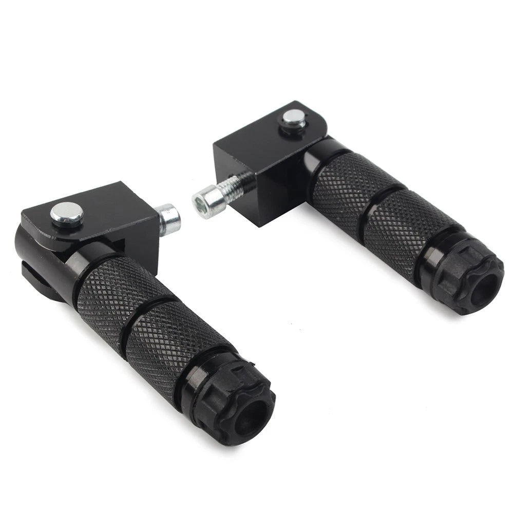 8mm Folding Footpegs for Electric Motor Bicycle ATV Black