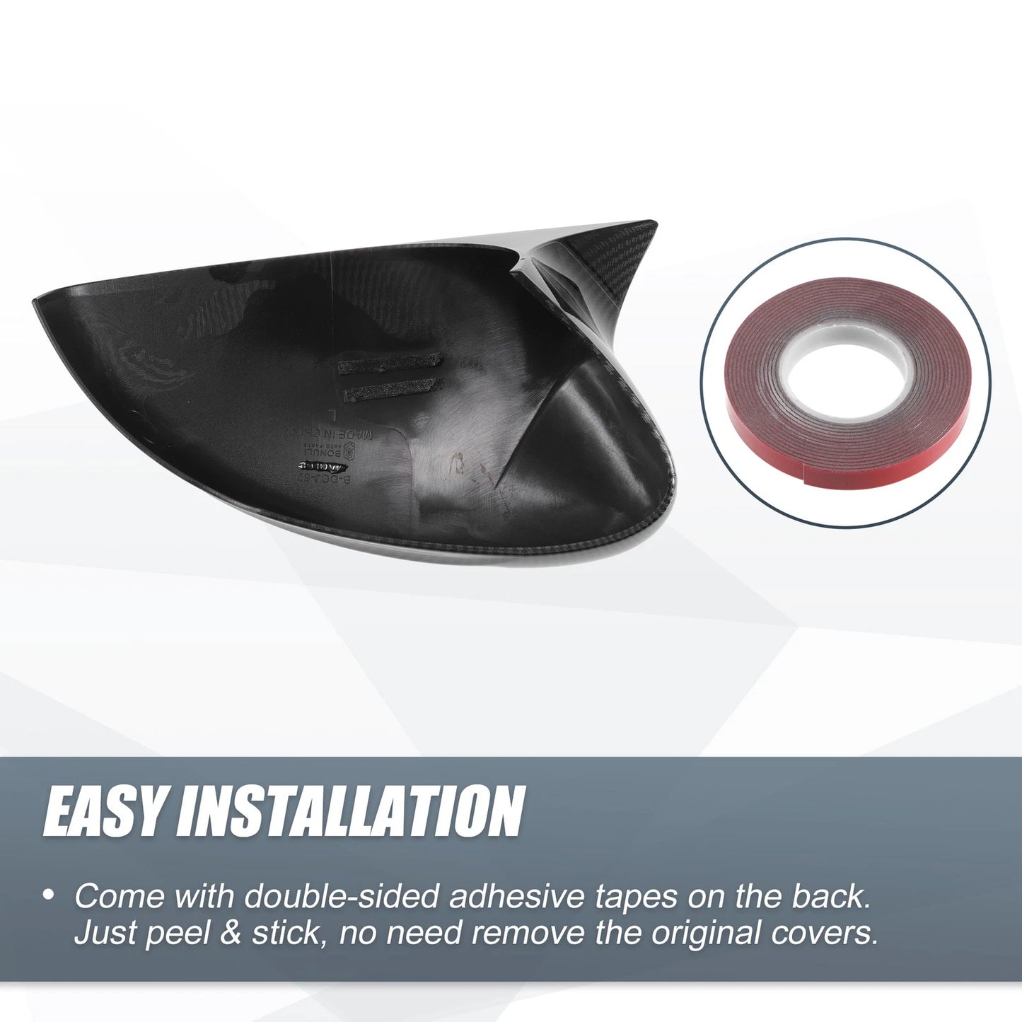 Carbon Fiber Rearview Mirror Cover Overlay for Ford Mustang