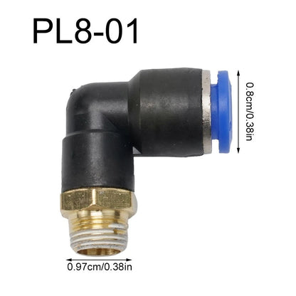 10pcs 1/8 L Fitting Connector Tube 8mm for Coats Tire Changer