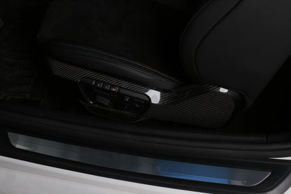 Gloss Carbon Fiber Seat Adjustment Switch Panel Cover for Supra A90 A91 (19-23)