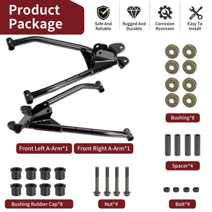 2 x Front Control Arms for Polaris RZR 170 EFI (2009–2021)