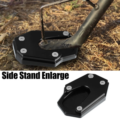Kickstand Plate Pad Aluminum Alloy Black for Suzuki V-Strom1050 (2020–2024)