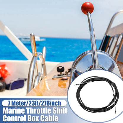 2 x Marine Throttle Shift Control Box Cable Black Steel for Boats