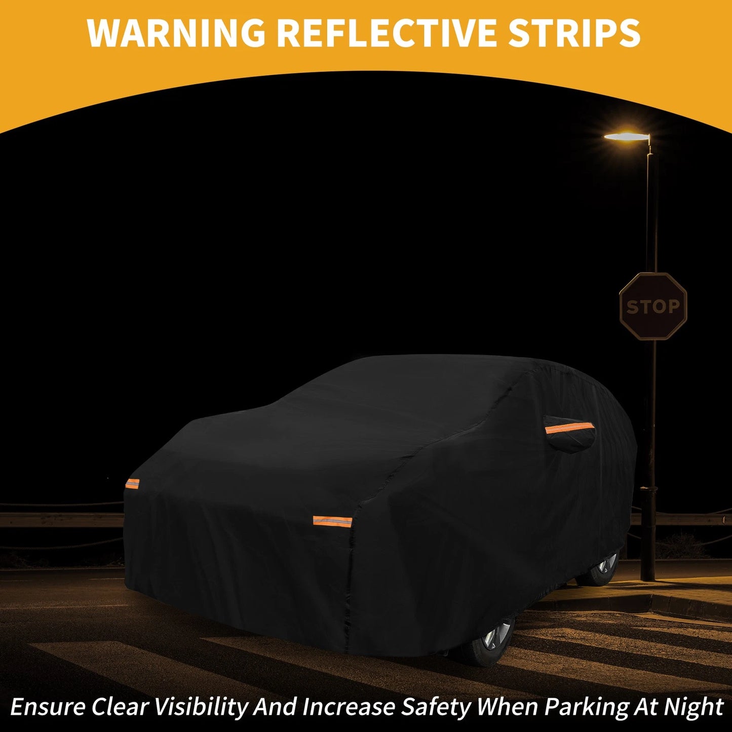 Car Cover / Waterproof All Weather Black 190T-PU with Zipper for Toyota Sienna