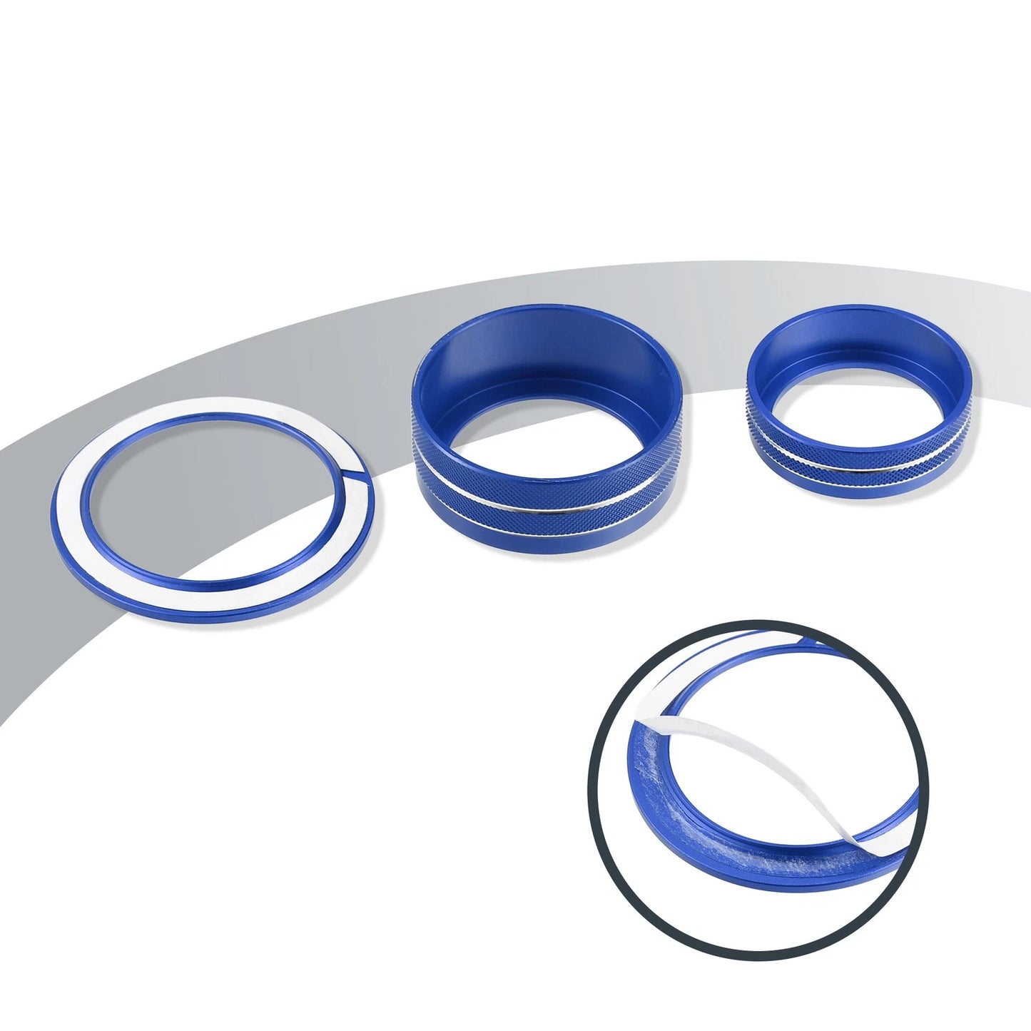 6 x AC Knob Covers for Honda Accord Sedan Sport (2018-2023) Blue