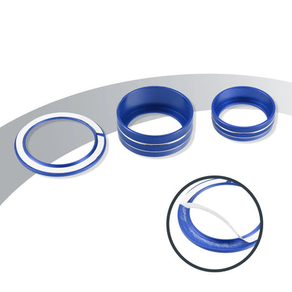 6 x AC Knob Covers for Honda Accord Sedan Sport (2018-2023) Blue