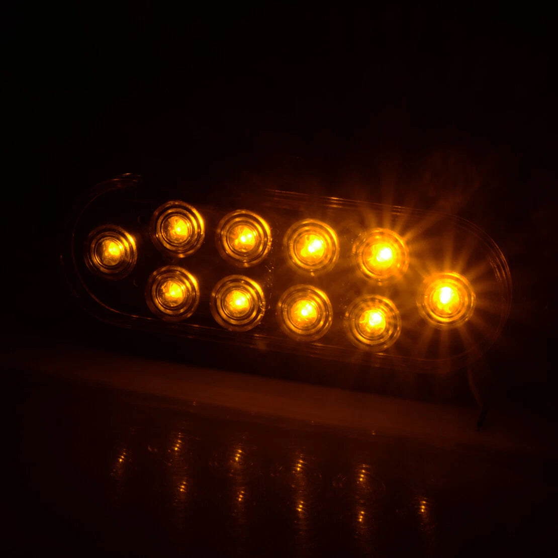 Oval 10LED Truck Trailer Lights Turn Signal Tail Reverse Brake Light