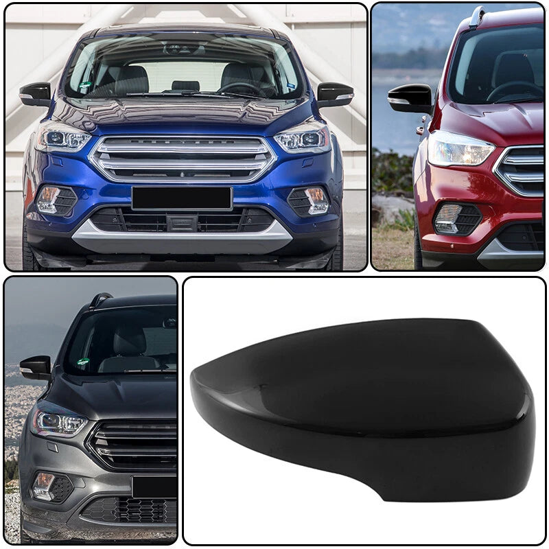 Wing Mirror Cover Cap Assembly Right Side Black for Ford Kuga Escape (2013-2019)