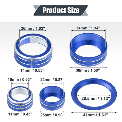 4pcs AC Knob Covers for Honda CR-V 2017-2021 Blue
