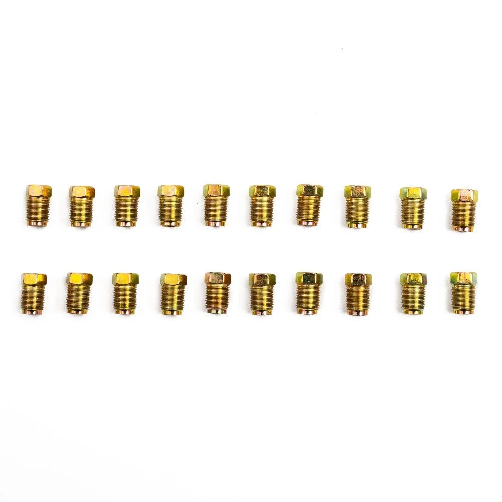 Metric Brake Line Fittings Nut End Union Male Zinc 20x for 3/16" Tube for Vehicle