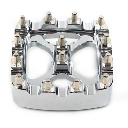 Chrome MX Style Brake Pedal Pad Cover for Harley Softail Dyna Sportster (2000-2023)