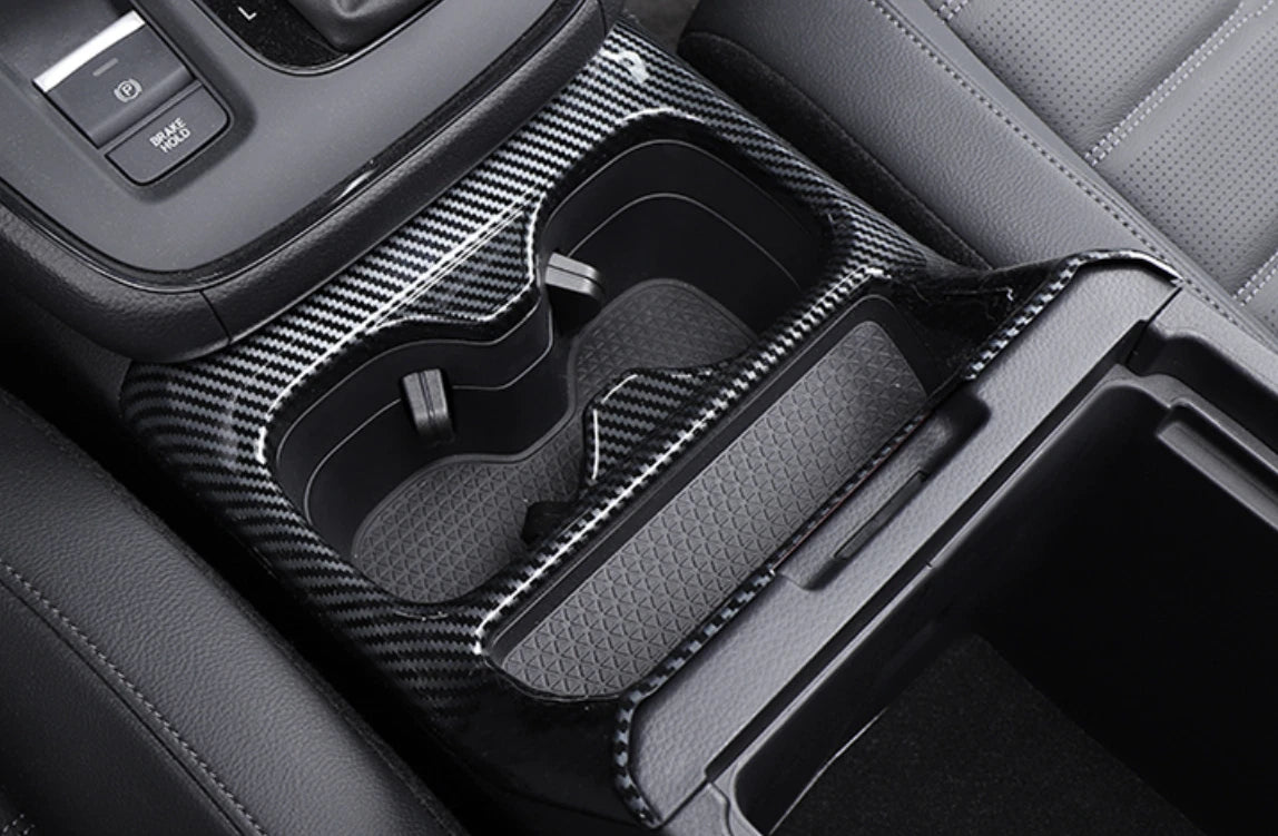 Water Holder Cup Lid Frame Cover for 2023 Honda CR-V (2023) - Carbon Fiber