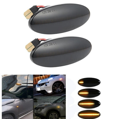 LED Side Marker Signal Lights for Nissan Qashqai Juke X-Trail (2010-2023)