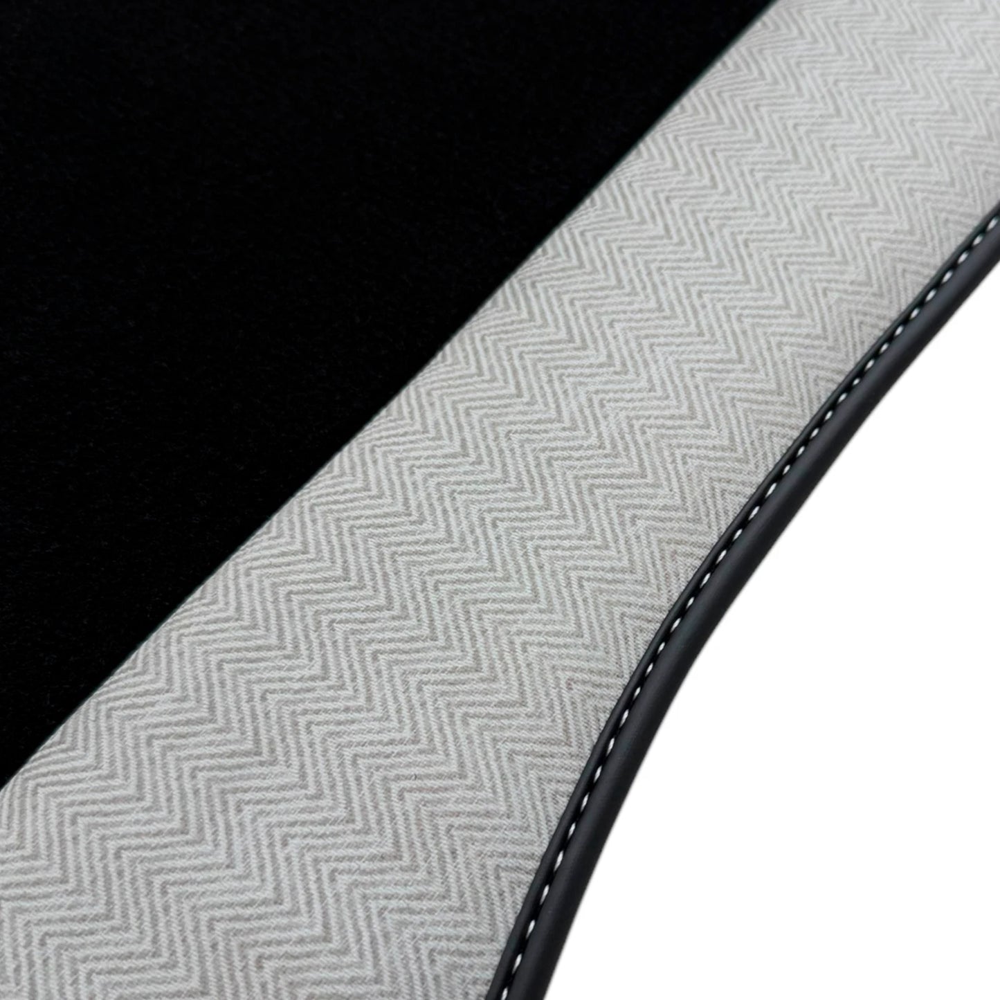 AutoWin Black Floor Mats for Rolls Royce Wraith (2013-2023) - Gray Leather