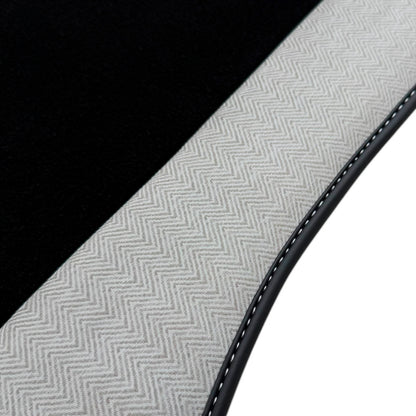 AutoWin Black Floor Mats for Rolls Royce Wraith (2013-2023) - Gray Leather