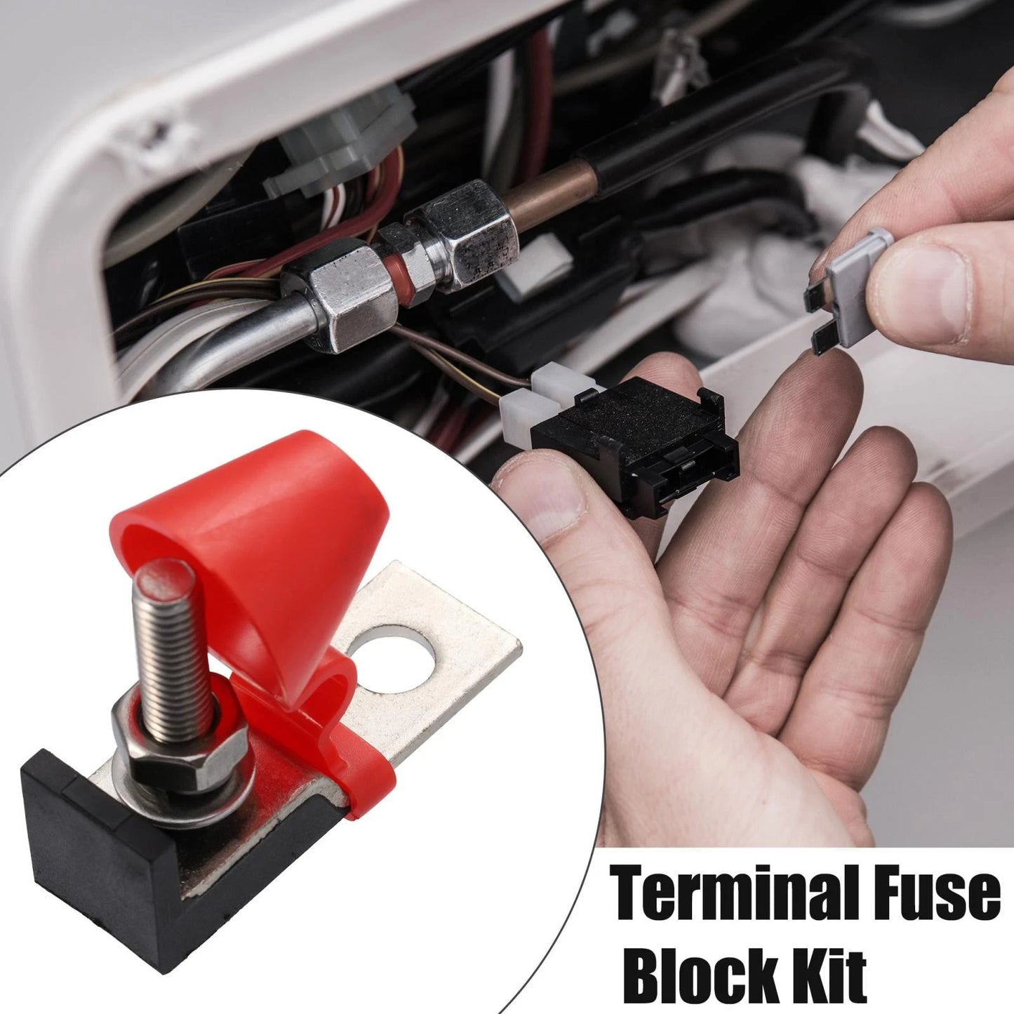 2 x 250A Terminal Fuse Block Kit 58V for Car Marine Boat