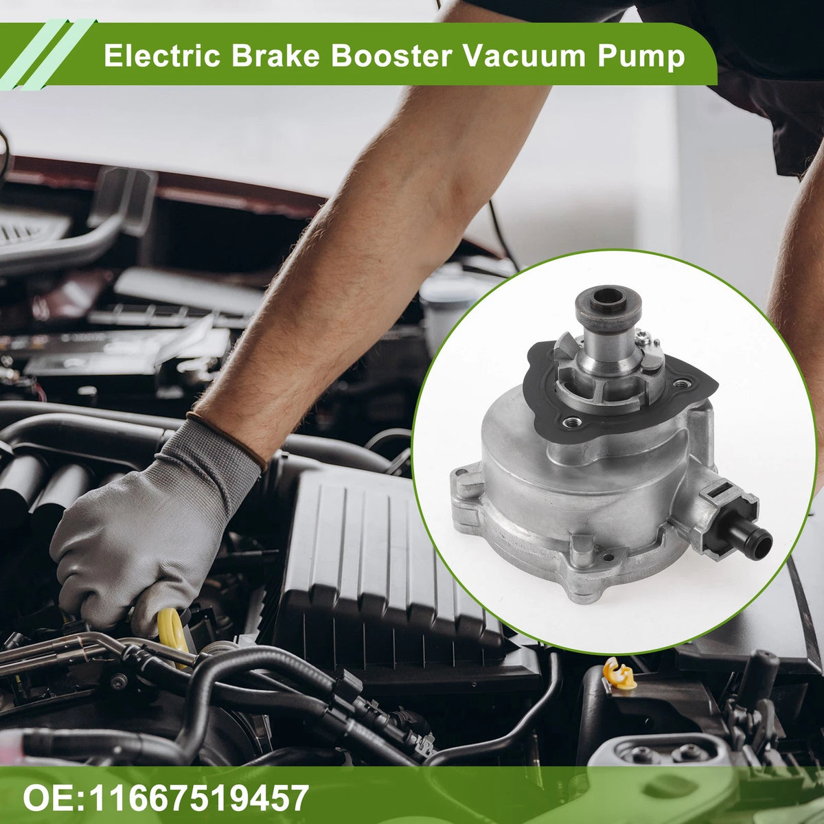 Brake Vacuum Pump for BMW 530i (2006-2007) L6 3.0L