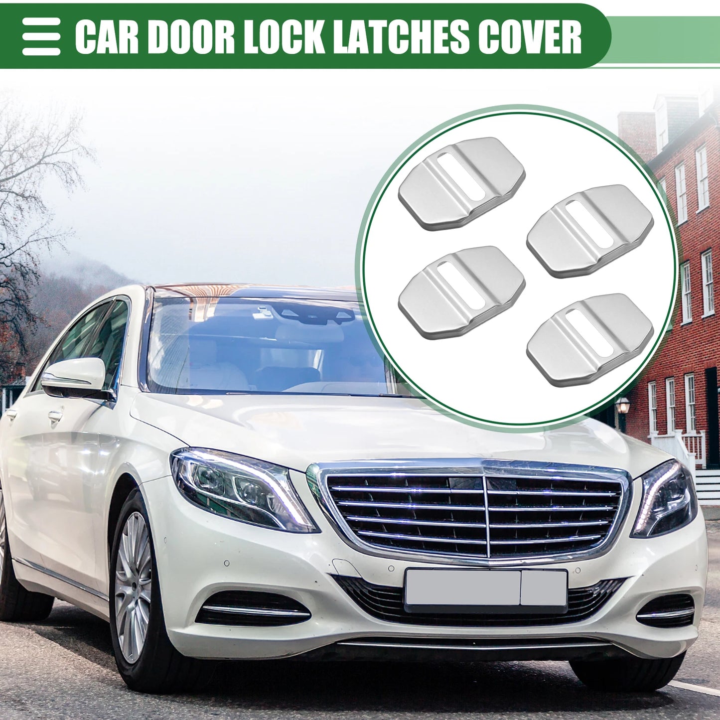 4 x Car Door Latch Lock Covers for Mercedes-Benz AMG GLC (2016-2023)