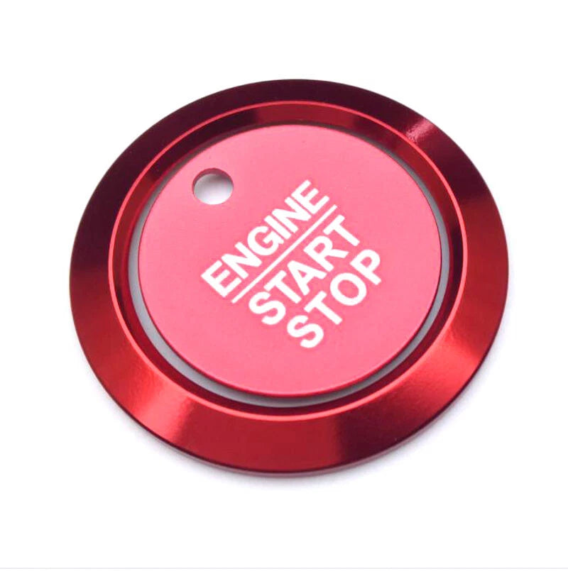 Red Aluminum Engine Start Buttons Cover Trim Fit For Ford F-150 2016-2018