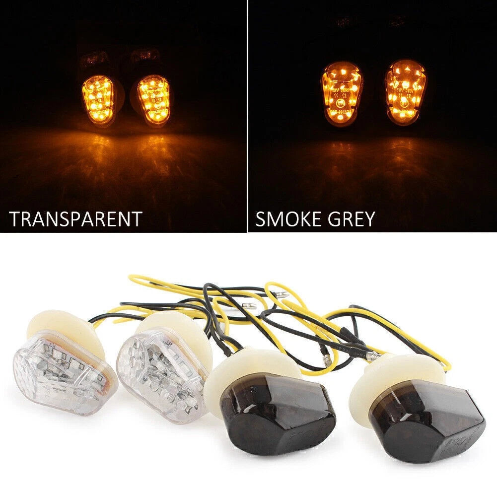 Clear LED Amber Turn Signal Lights for Yamaha YZF R1 R6 R6S FZ6R (2000-2023)