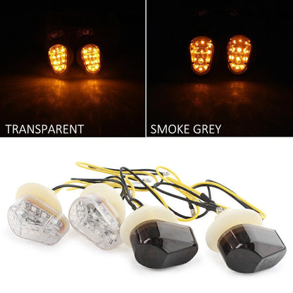 Clear LED Amber Turn Signal Lights for Yamaha YZF R1 R6 R6S FZ6R (2000-2023)