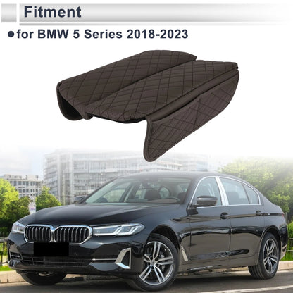 Car Center Console Cover for BMW 5 Series (2018-2023) - Deep Brown Storage Bag