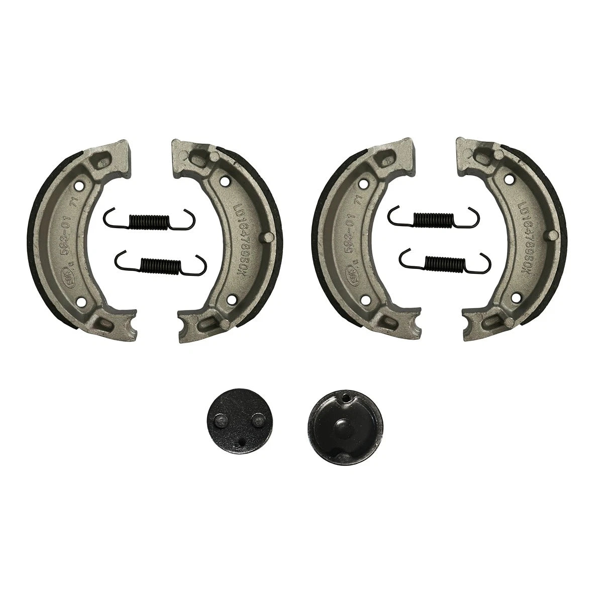 2 x Front Brake Shoes & Rear Brake Pads for Yamaha Blaster 200 (1988–2002)