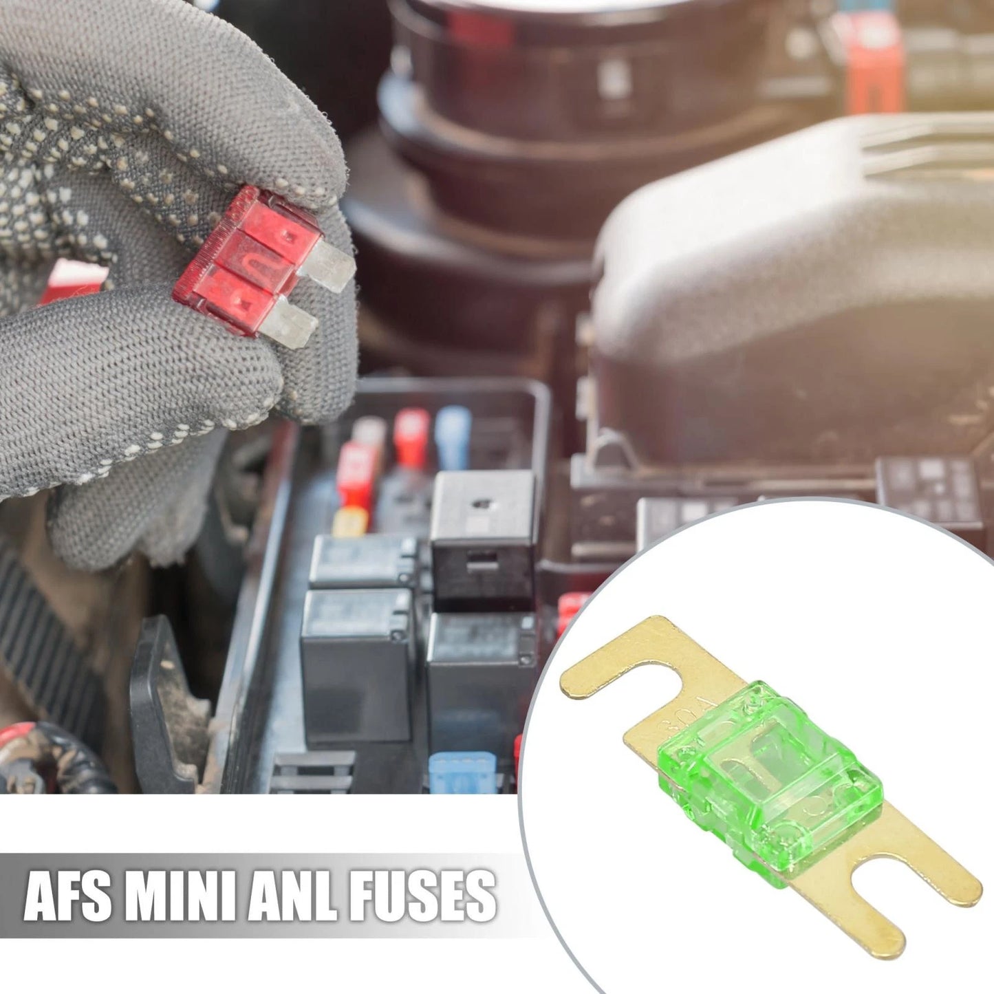 5pcs 30A AFS Mini ANL Fuses for Car Truck Motorcycle Boat Audio CDs