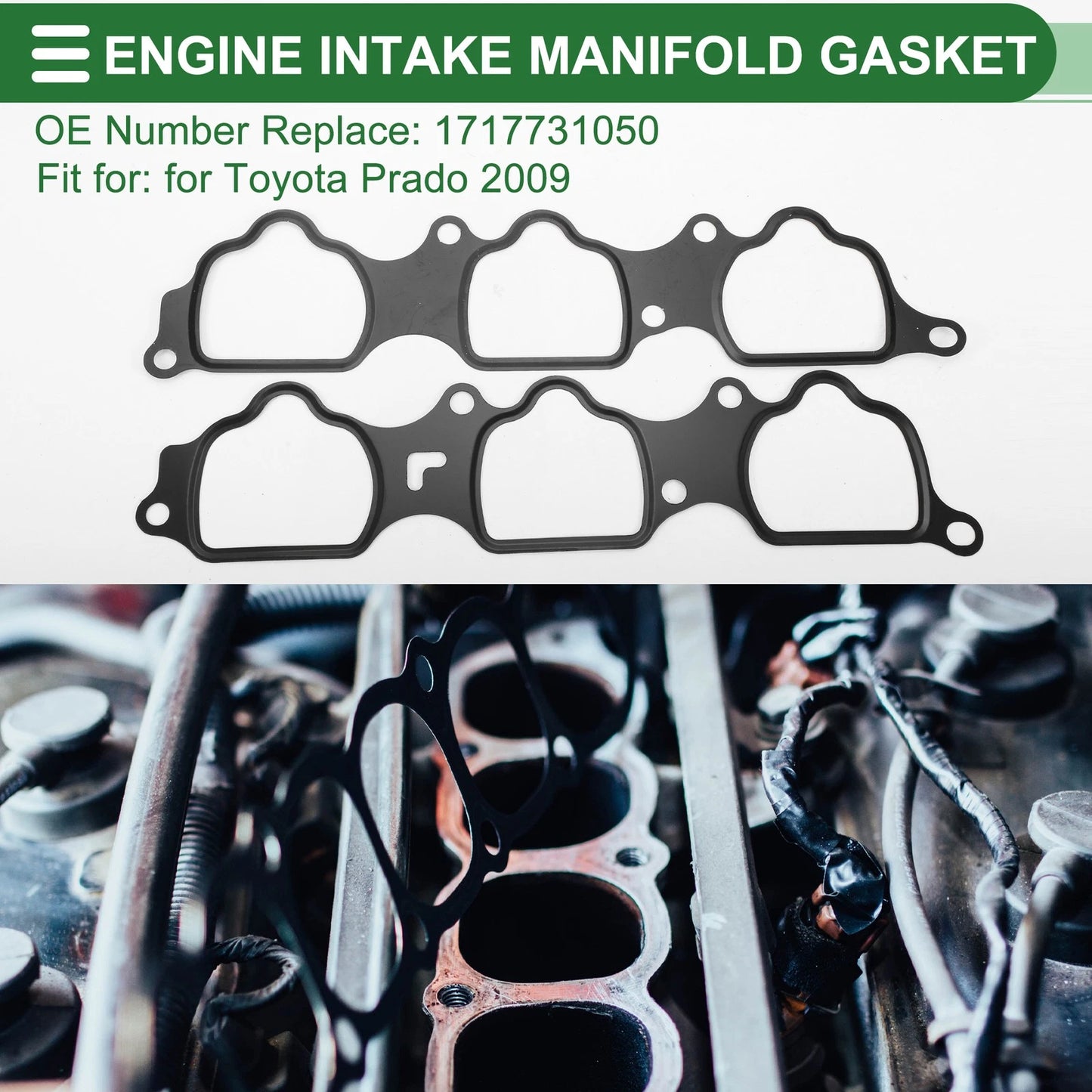 Lower Engine Intake Manifold Gasket for Toyota Prado (2009–2009)