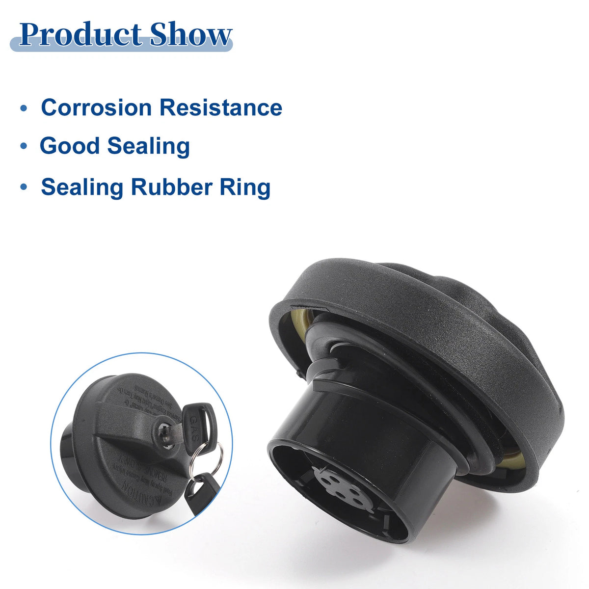Locking Gas Cap Cover with Keys for Toyota Camry (1983-2023)
