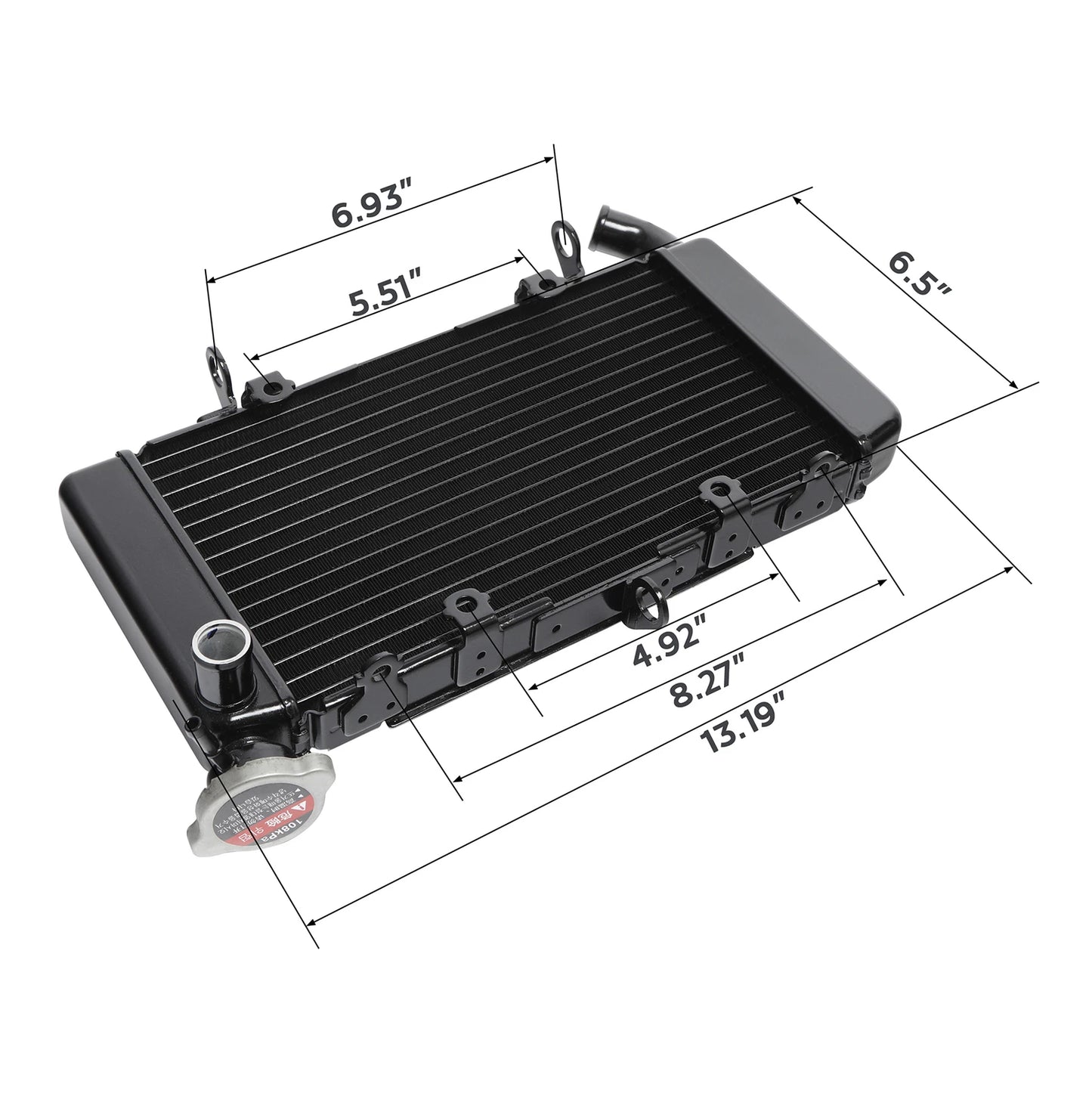 Black Radiator Cooler for Honda CB500F (2019-2021)
